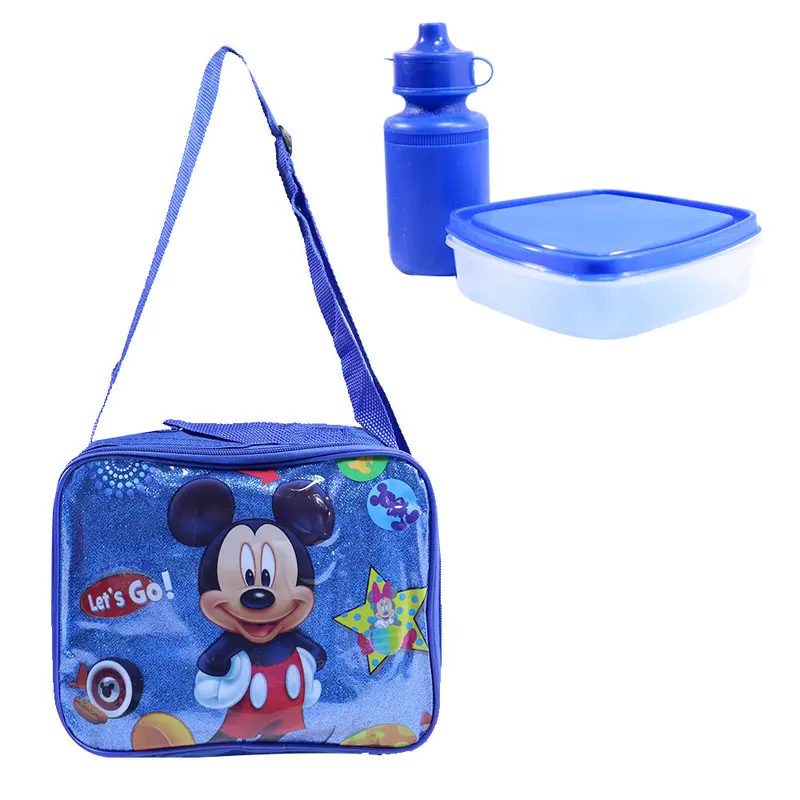 Characters Lunch Bag With Lunch Box And Water Bottle / H-660G/BMickey / Blue