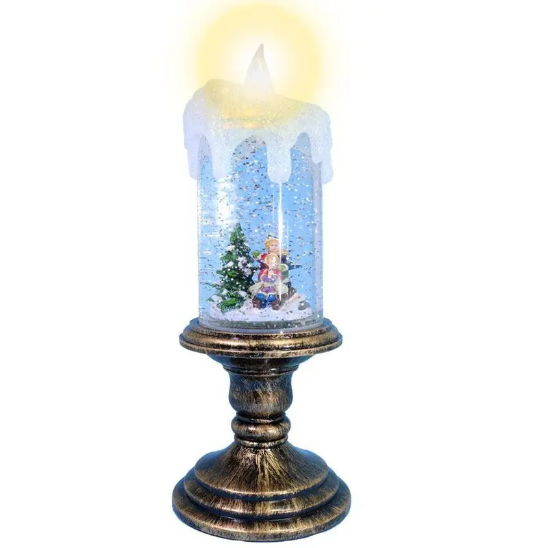 Christmas Flameless LED Candle Decorative 26 Cm / Q-1154Skiing