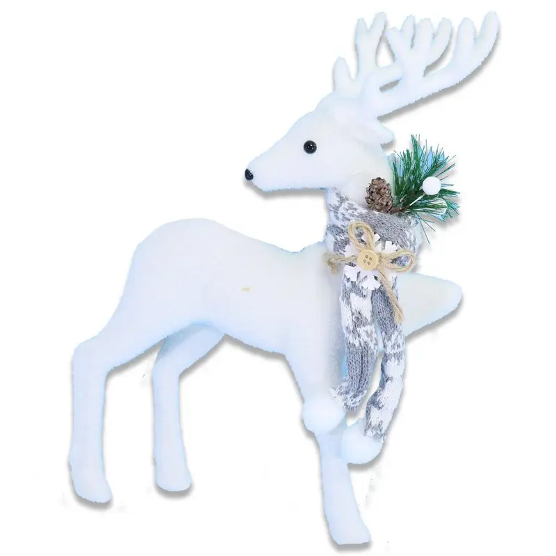 Christmas Foam Standing Gazelle With Grey Scarf / Q-745