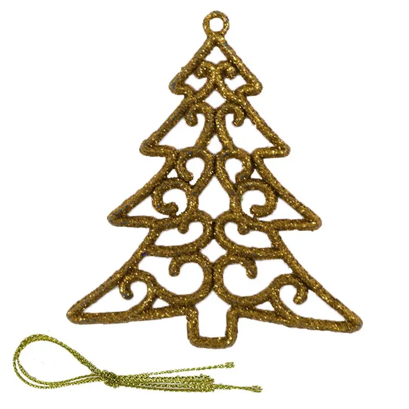 Christmas Glitter Tree for Tree Decoration (2 Pcs)Gold