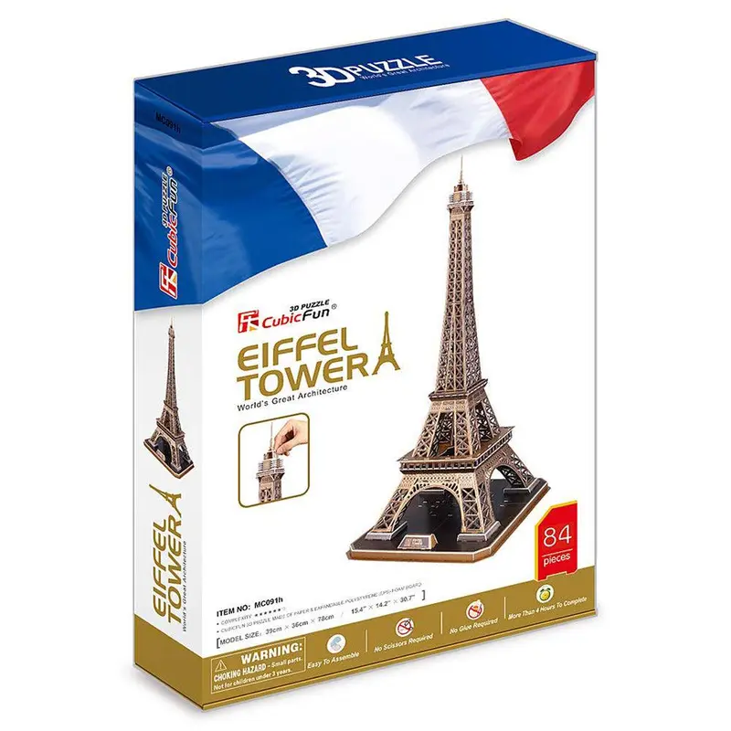 CubicFun Eiffel Tower 3D Puzzle 84 Pcs