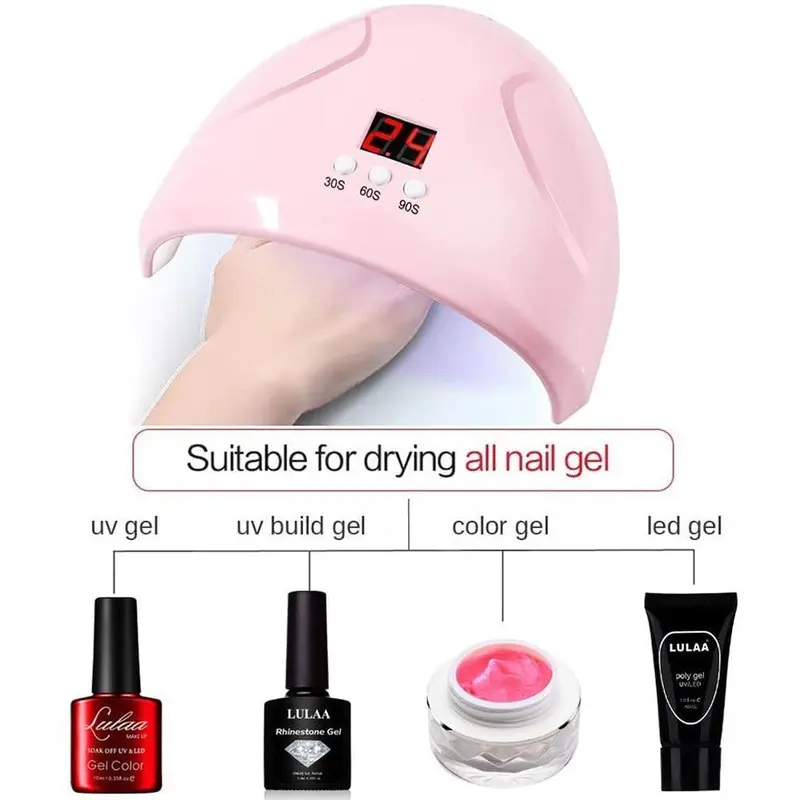 Dazzle 2 in 1 Intelligent Phototherapy Machine Nail LampPink