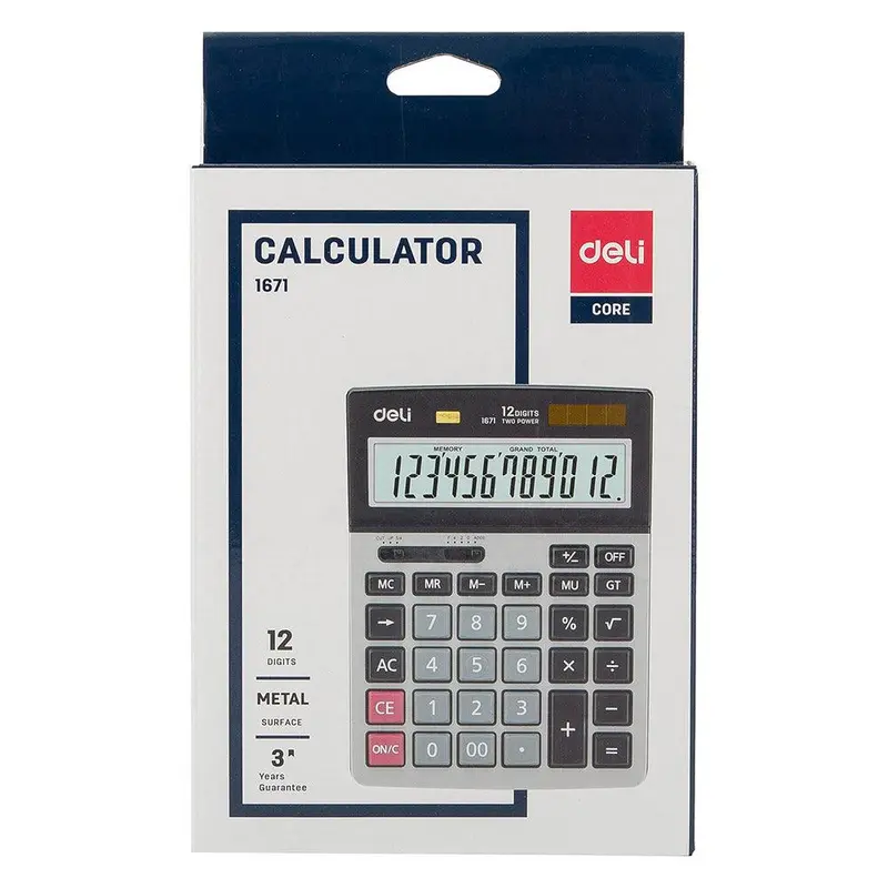 Deli E1671 Calculator Metal 12 digits