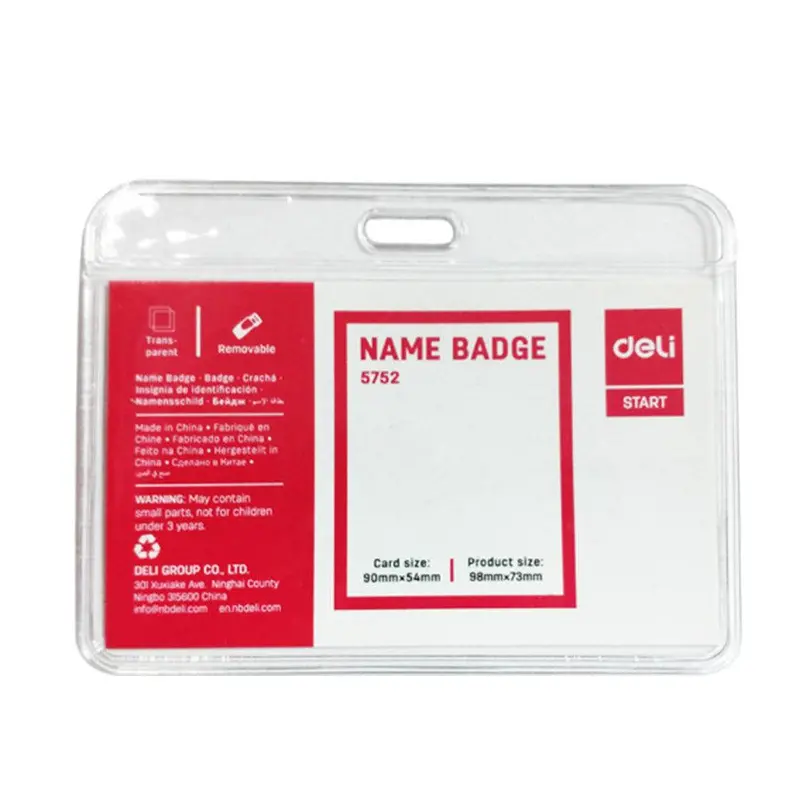 Deli E5752 Name Card Holder 90 x 54 mm Box 50 pcs