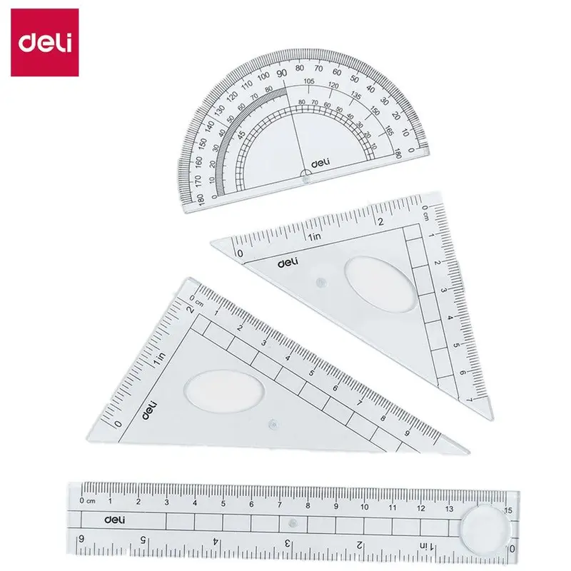 Deli E9597 Ruler Set of 4 pcs