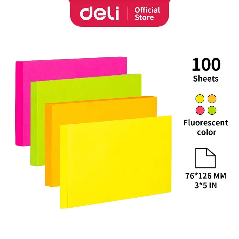 Deli EA02502 Sticky Notes 76126 mm 100 sheets / a02502green