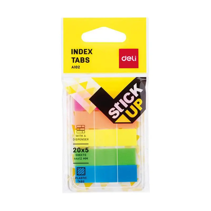 Deli EA10202 Index Tabs  44 x 12 mm