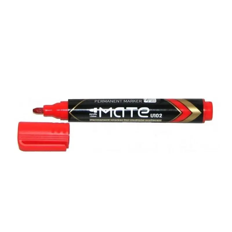 Deli U10240  Mate Permanent Marker  1.5 mm Red
