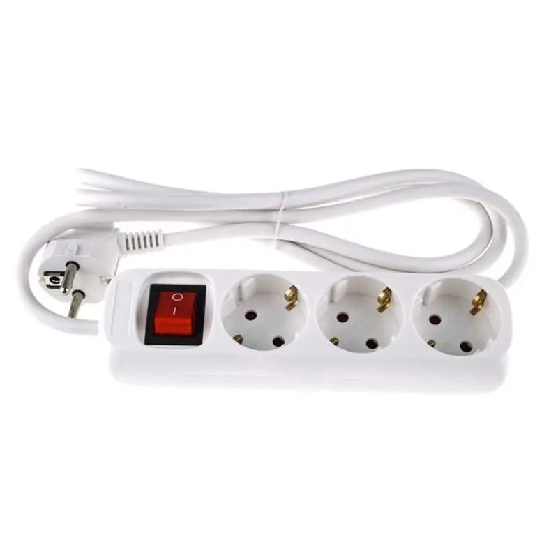 Electric Extension Cable 3 sockets with switch (130 cm)