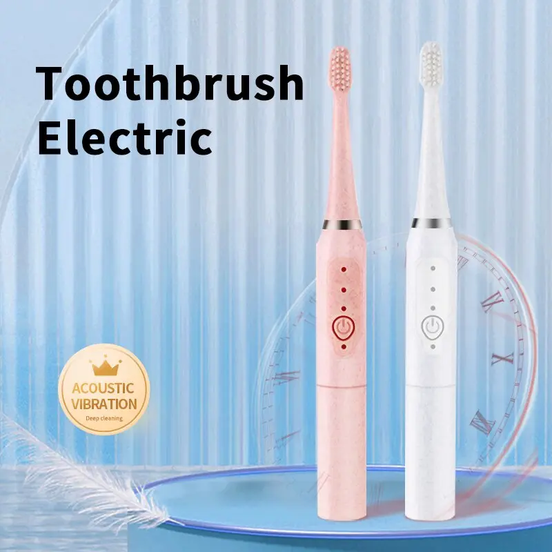 Electric Battery Toothbrush for Men and Women Adult Soft Full Automatic / 676799205488Pink