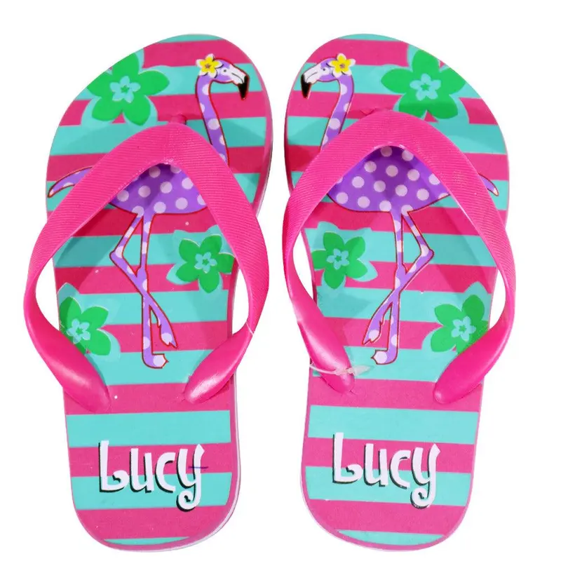 Flamingo Flip Flops For Kids/ J-207Fuchsia / 30