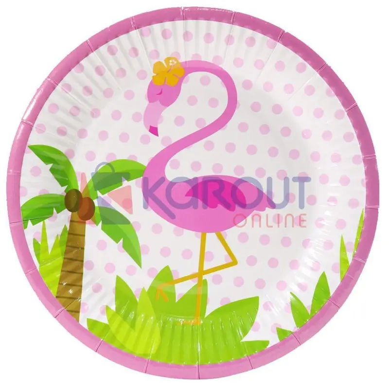 Flamingo Paper Plate (23cm) 10 PCs /AB-23