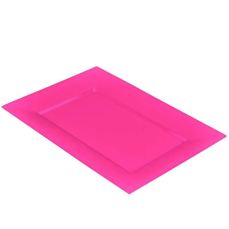 Fuchsia Rectangular Plastic Plate ( 3 Pcs) / C-731A/C-730