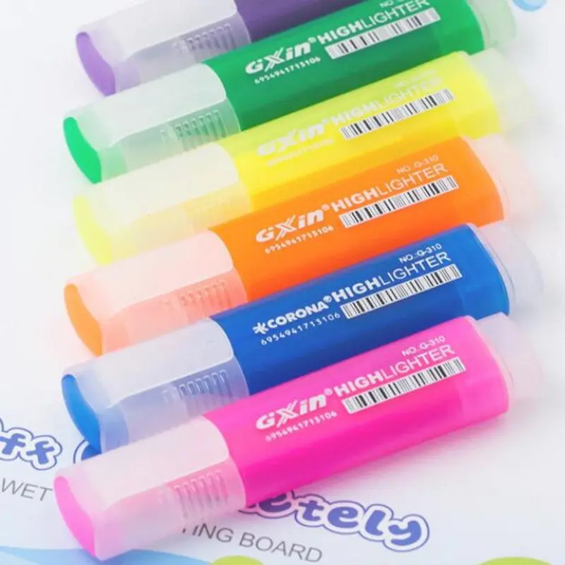 Gixin  Highlighter Marker Pen Multi Colored HighlighterYellow