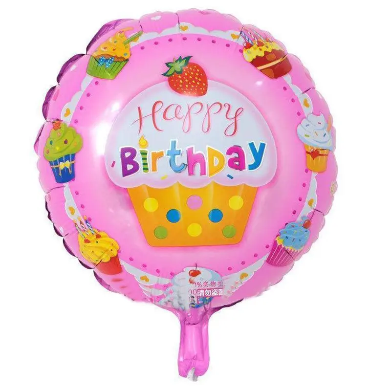 Happy Birthday Different Helium Balloon Q-544Pink Cupcake
