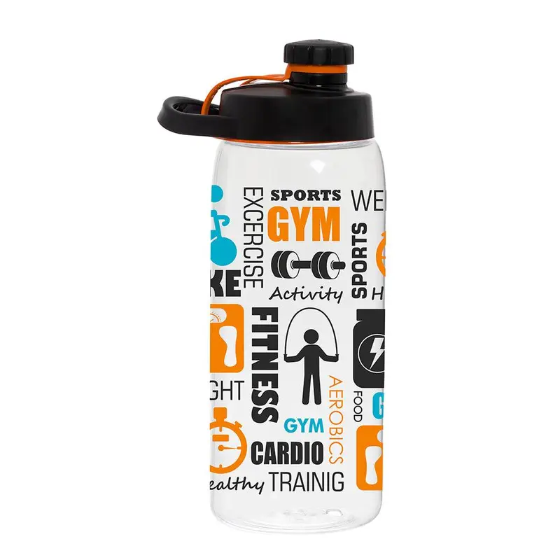 Herevin Sports Water Bottle With Screw Cap - Gym 1Lt