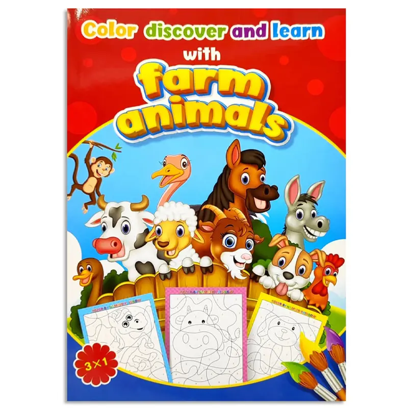 Kids' Coloring Book - Pages of Creative Fun / 055 / 031 / 363048 / KL1168Farm Animals