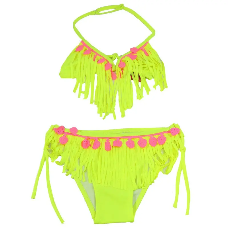 Kids Swim Wear/ N-317Yellow / 4