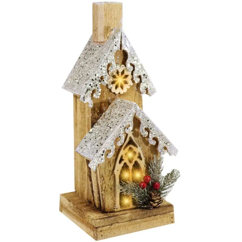 Light Wood House Christmas Decoration LED 30 CM / Z18-064