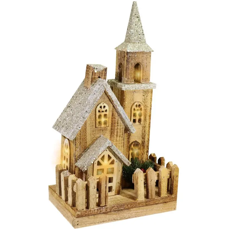 Light Wood House Christmas Decoration LED 42 CM / Z18-075