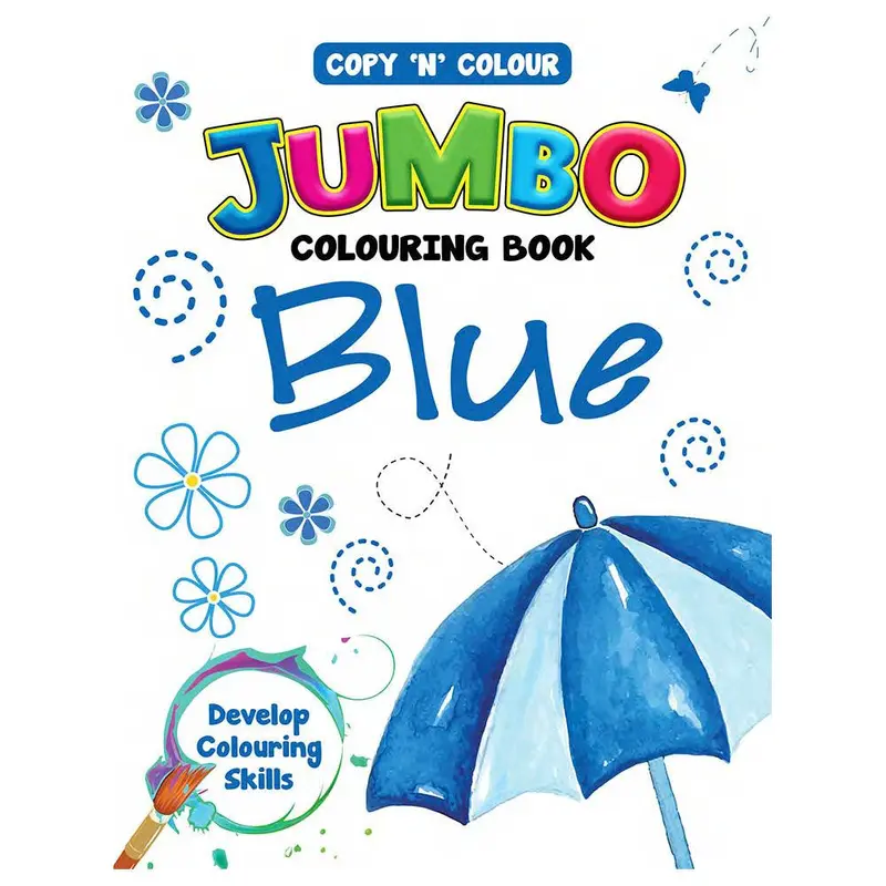 Mind To Mind Copy & Colour Jumbo Colouring Book - Blue