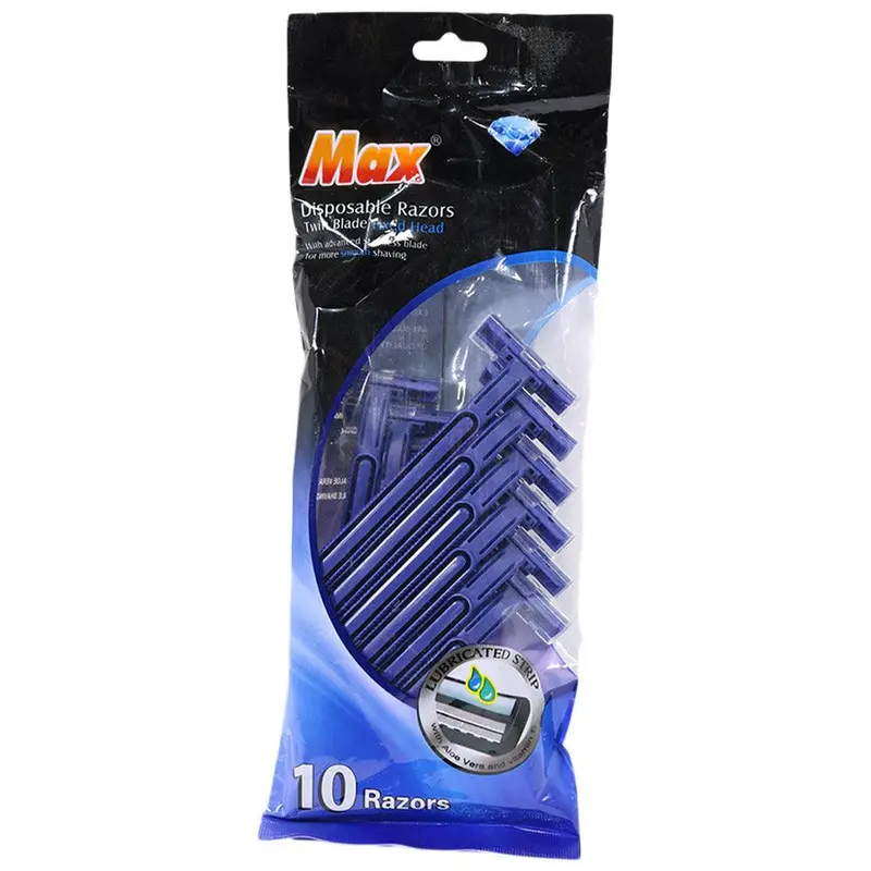 Max Disposable Razors Twin Blade (10 pcs)