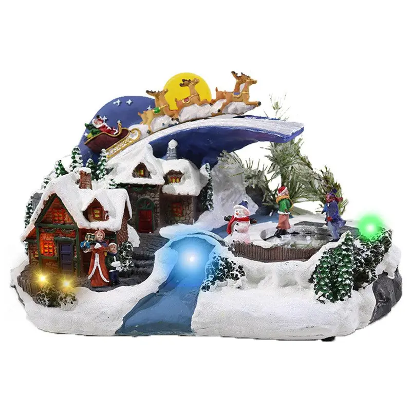 Musical & Lighted Up Christmas Village / Q-823