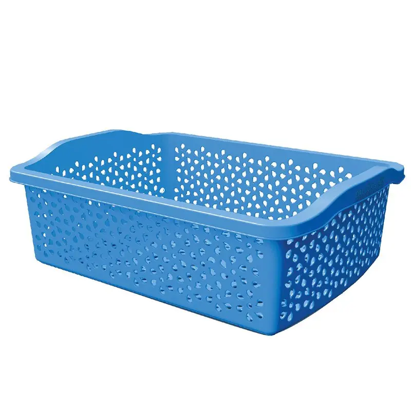 P.G Plastic Rectangle Basket / J1524Blue