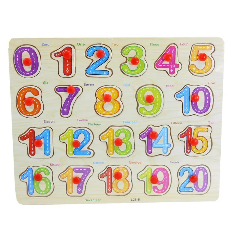 Play And Learn Wooden PuzzleNumbers 0-20 / L28-8