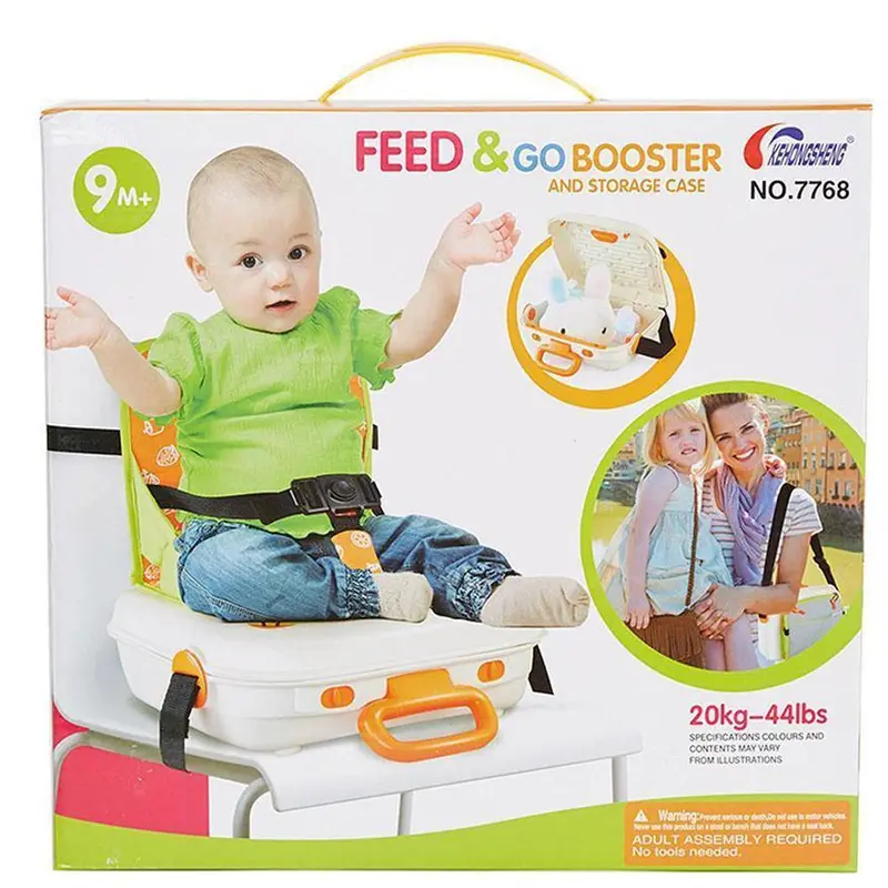 Portable Lightweight Baby Infant Travel Booster & Diaper Plastic Multi-functional Storage Case