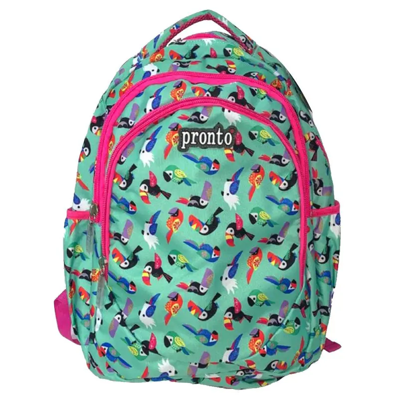 Pronto 18 Inch School Bag Parrots 1 Piece
