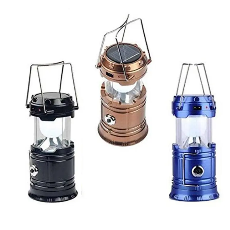 Rechargeable Camping Lantern, Solar & Lithium Battery Power Source / KC-207 / XF-5800TBlue