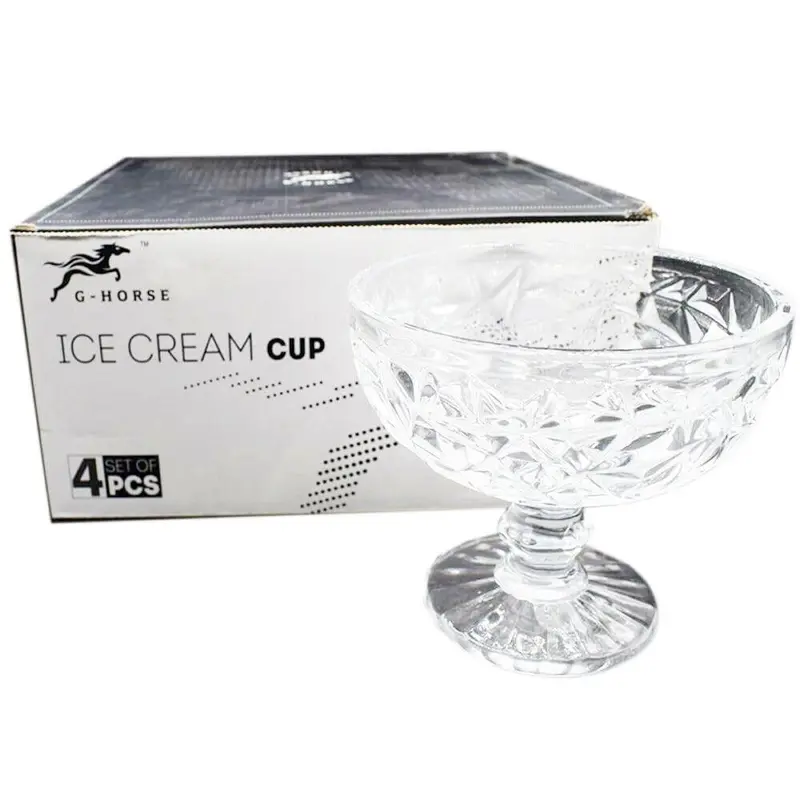Set Of 4 Dessert Cups G-horse Ice Cream Cup / Q-349