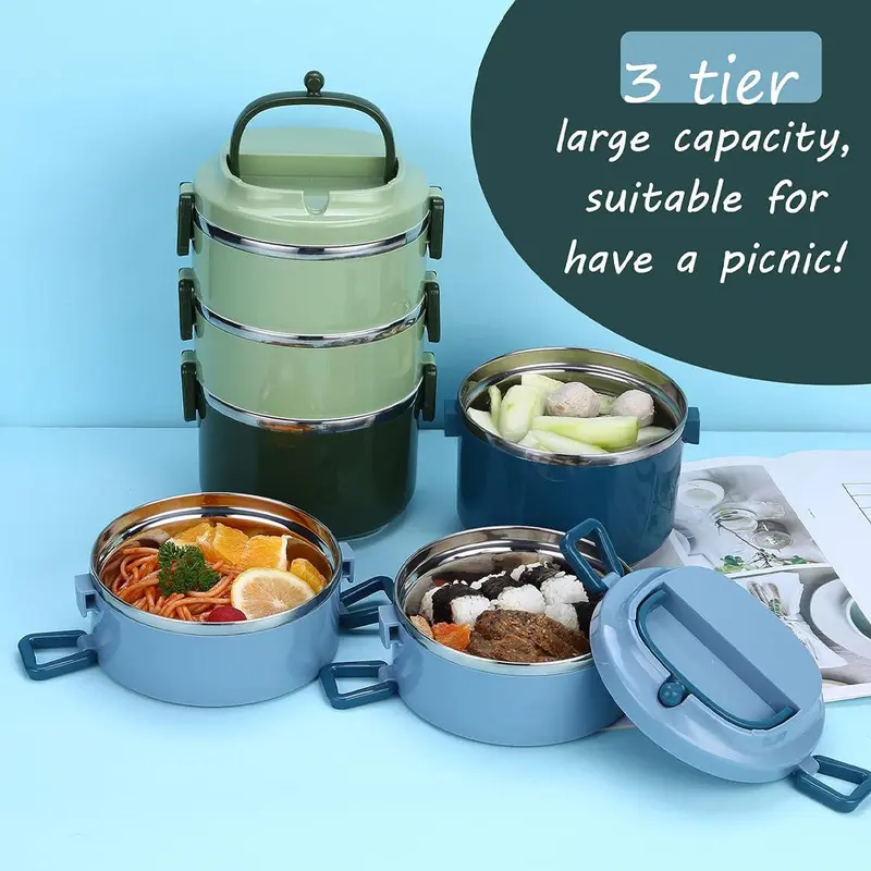 Stainless Steel Thermal Lunch Box - 2.1LCherry Polen