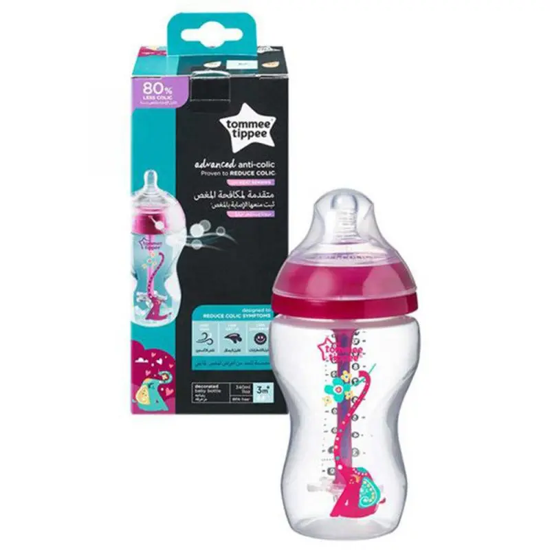 Tommee Tippee  Advanced Anti Colic Designed Pink 340ML / 25795