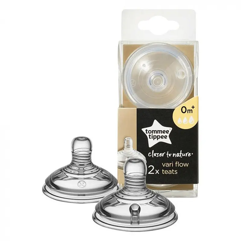 Tommee Tippee  Variable Flow Teat 0m   (2 Pack) / 221407