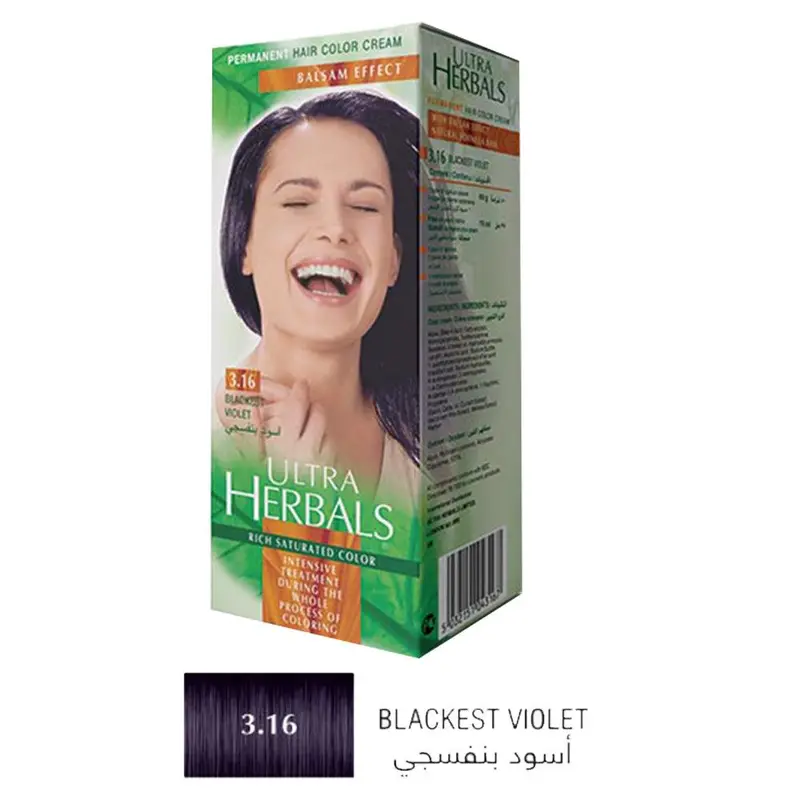 Ultra Herbals Hair Color Cream 3.16 Blackest Violet