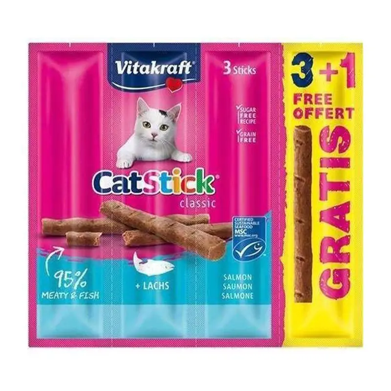 Vitakraft Cat Stick Classic salmon 4 pcs (3 1 free)