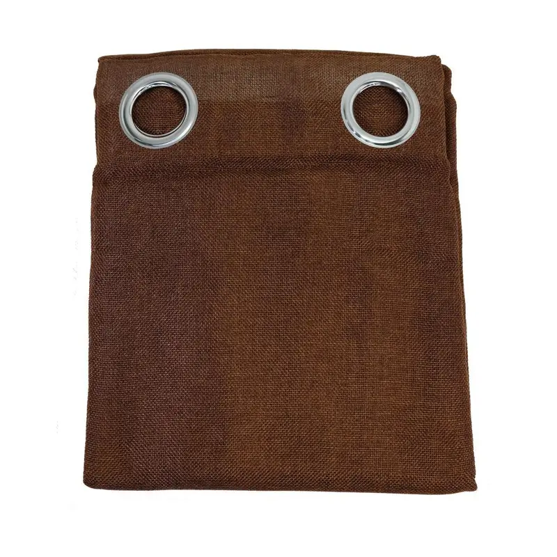 Window Curtain 140 x 260 cm with Steel Rings Burgundy 1 pc