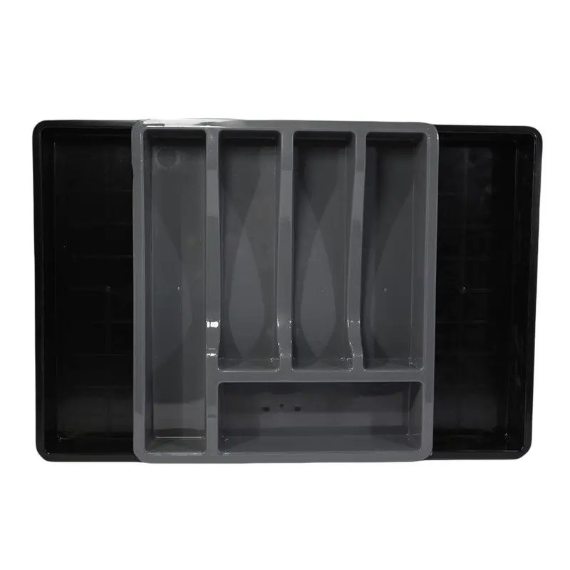 Yakut Open Double Sided Organizer DrawerBlack & black