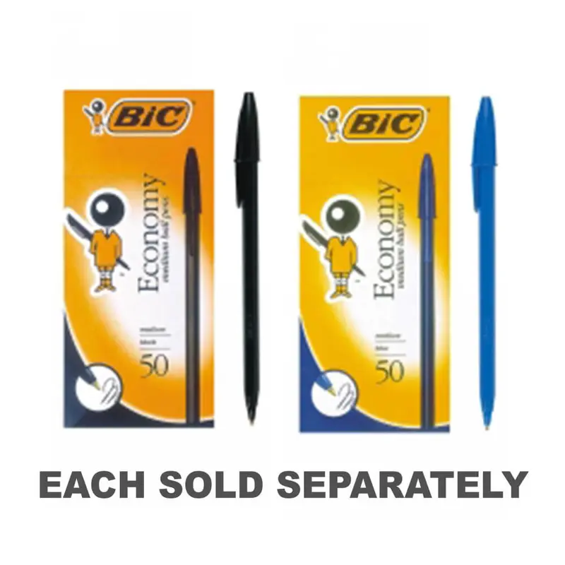 Bic Economy Pen Medium Ballpoint (50pk)Black