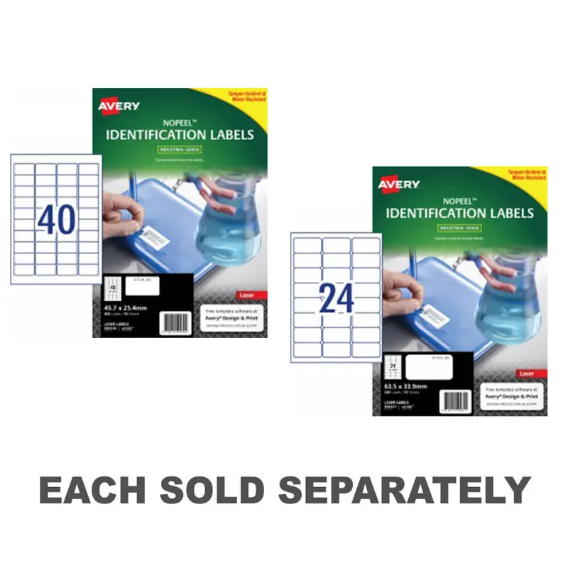 Avery Nopeel Extra Strong Label 10pk24/sheet