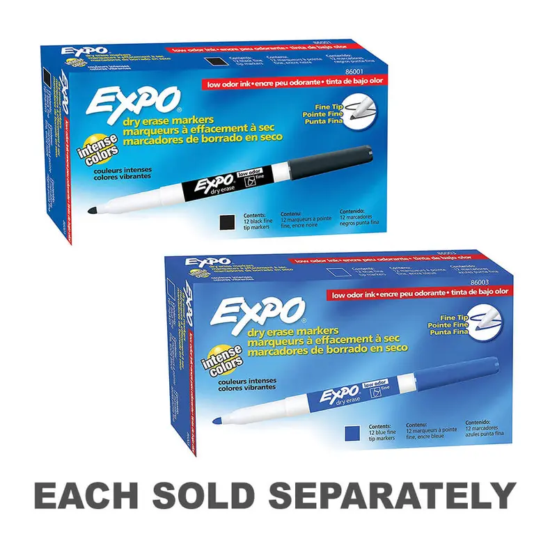 Expo Dry Erase Fine Bullet Whiteboard Marker 12pkBlack
