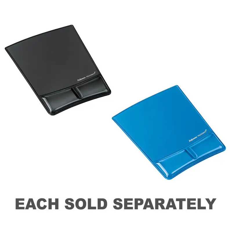 Fellowes Mouse Pad with Gel Wrist RestClear Black