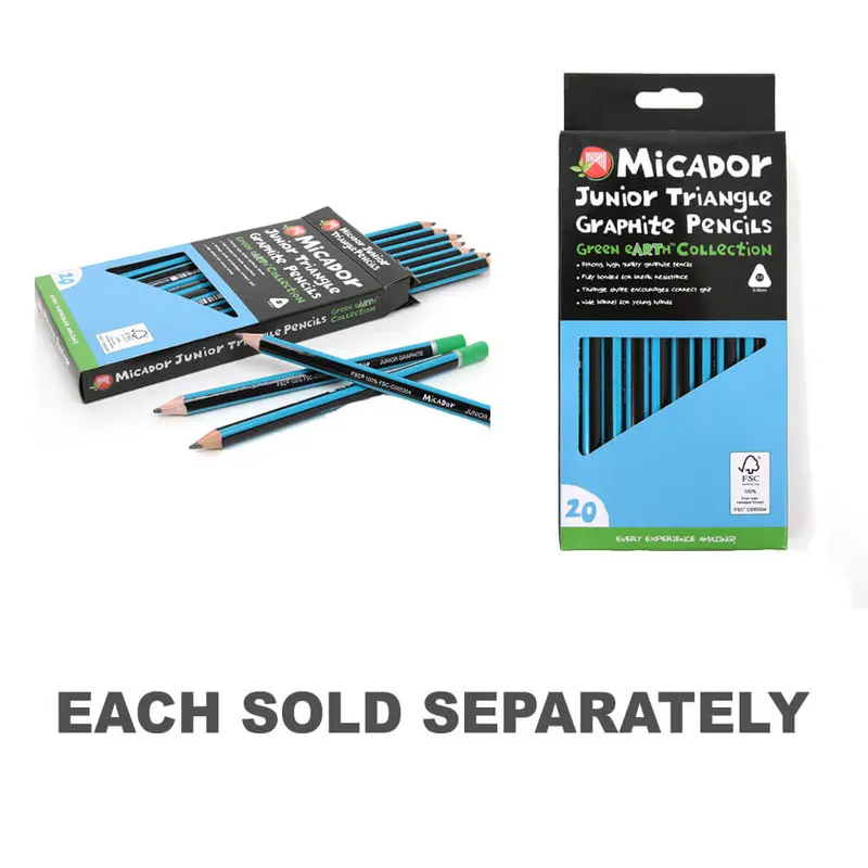 Micador Junior Triangle Graphite Pencils (20pk)2B
