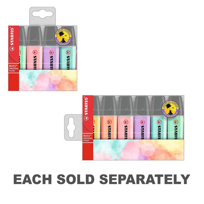 Stabilo Boss Highlighter Assorted PastelWallet of 6