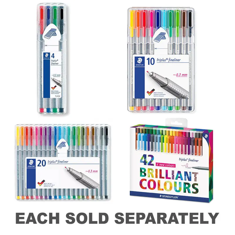 Staedtler Triplus Fineliner PenWallet of 10