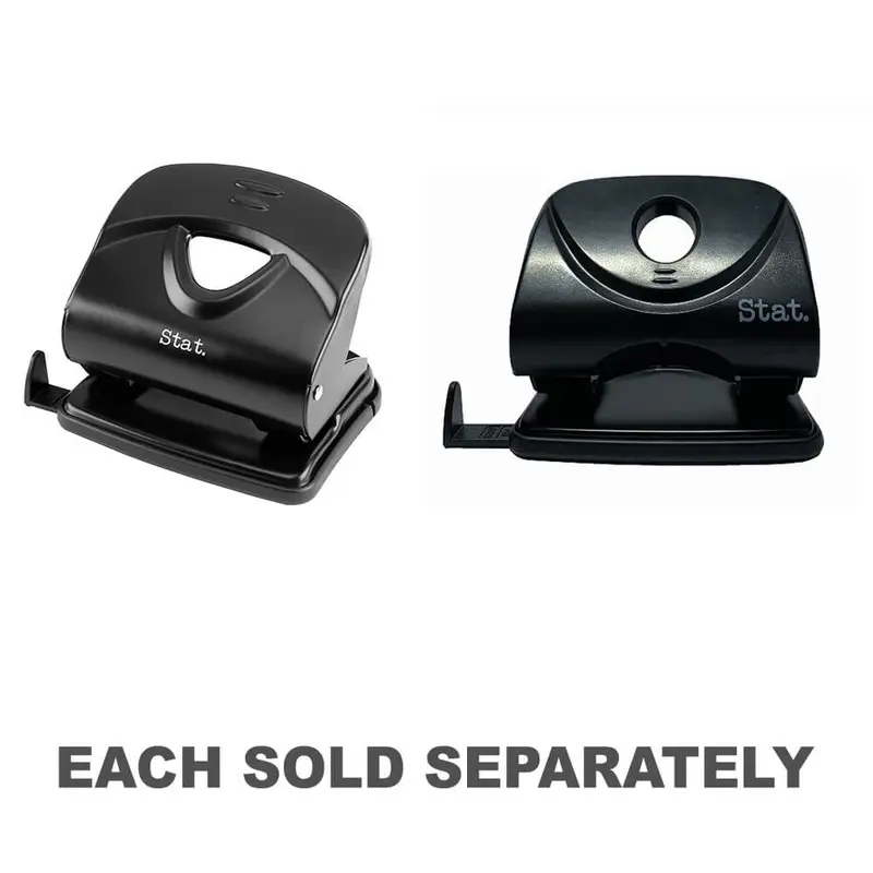 Stat 2 Hole Large Punch (30 sheets)Metal Black