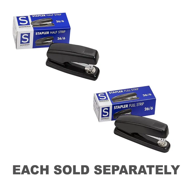 Stat Stapler Black (No. 26/6)Full Strip