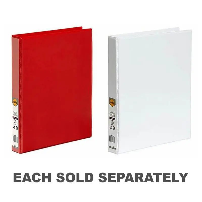 Marbig 4 D-ring Clearview Insert Binder 25mm (A4)White